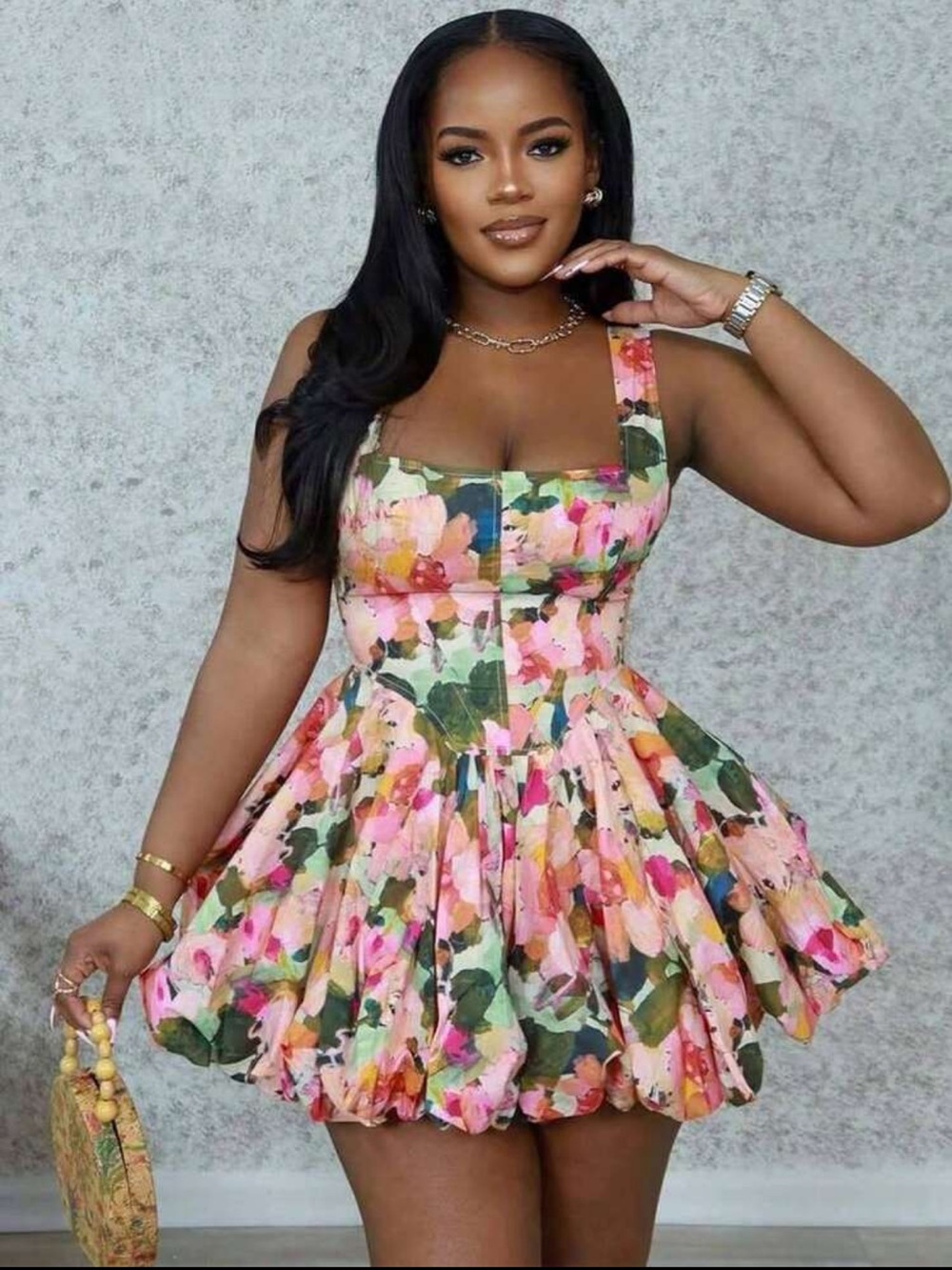š {Floral Multi-Color Mini Dress}